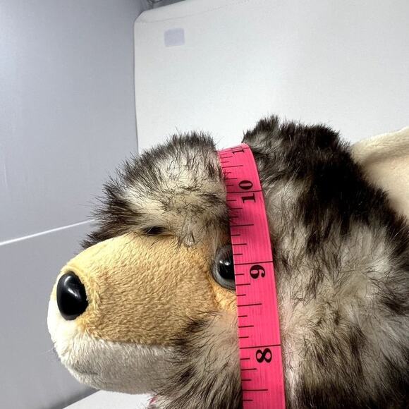 Petting Zoo Wolf Plush Stuffed Animal Gray Brown Realistic 11” Eco Friendly Soft - Picture 9 of 9